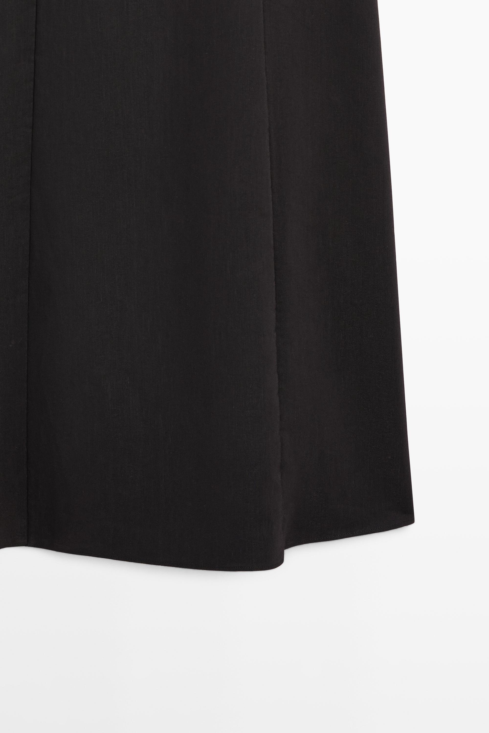 Strappy linen midi dress